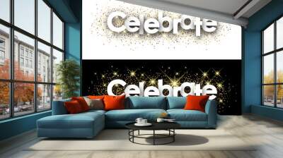 Celebrate paper banner. Wall mural