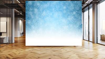 Christmas background with crystallic snowflakes. Wall mural