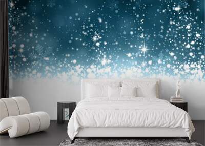 Christmas dark blue abstract background. Wall mural