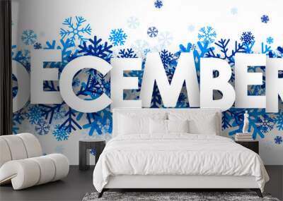 December sign. Wall mural