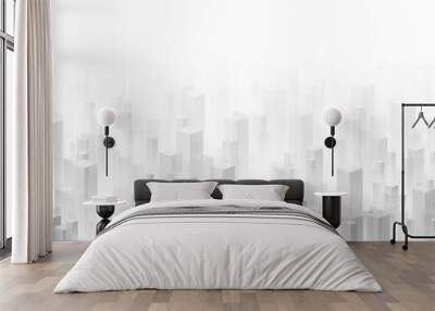 Gray perspective 3d geometric background. Wall mural