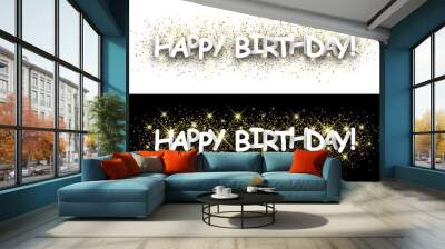 Happy birthday paper banners. Wall mural