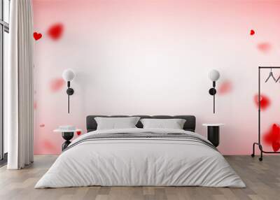 Love valentine's background with hearts. Wall mural