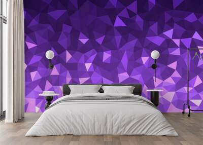 Purple geometric texture abstract background. Wall mural