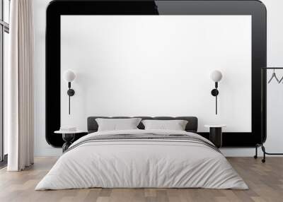 Realistic horizontal black tablet pc. Wall mural