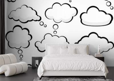 speech clouds. Wall mural