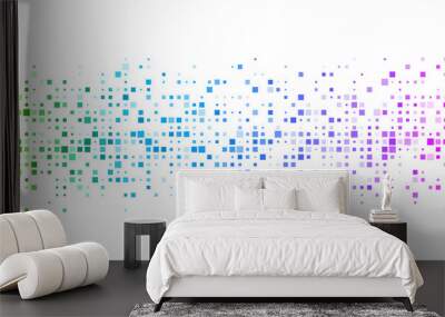 white background with colorful geometric pattern. Wall mural