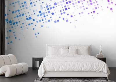 White background with colorful squares pattern. Wall mural