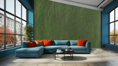 green leatherette texture as background Wall mural