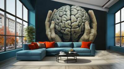 Both Hands. Development of the Brain Hemispheres Through Ambidextrous Training Wall mural