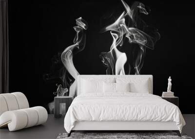 Candles Flames. White and Black Candles on a Cool Background Wall mural