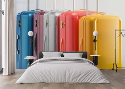 Colourful Suitcases: Large Polycarbonate Luggage for Holiday and Business Travel Wall mural