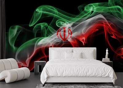 Iran national smoke flag Wall mural