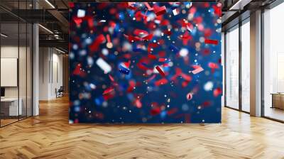 American festive banner with confetti Wall mural