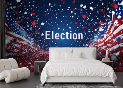 Election text banner Wall mural