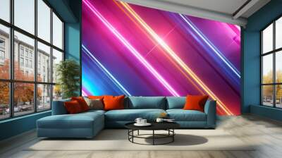 neon tubes background Wall mural