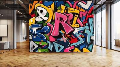 Urban graffiti design Wall mural