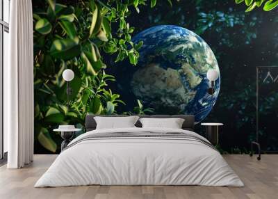 World environment and earth day concept with globe Wall mural