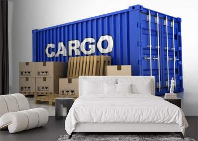 container and box Wall mural