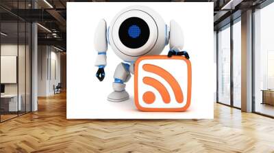 Robot and symbol RSS Wall mural