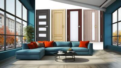 Six doors Wall mural