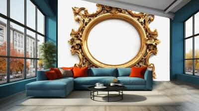 Picture Frame. Baroque Golden Antique Vintage Decoration for Pictures Wall mural