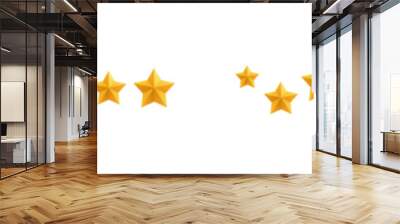 Five stars customer rating review. Vector Stars. Vector yellow isolated five stars collection. Customer feedback concept. Vector 5 stars rating review. Wall mural