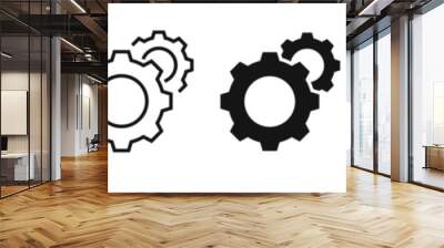 Gear wheel icon set. Gear vector icons. Gear icon set. Settings, configuration concept icons. Gear settings. Cogwheel icon collection. Vector EPS 10 Wall mural