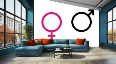 Male and female symbol set. Gender icon set. Sex man women symbol set. Vector graphic. Wall mural