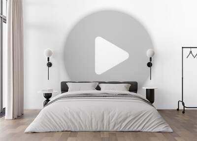 Play video sign or button. Transparent Play button. Play button icon. Play button Wall mural