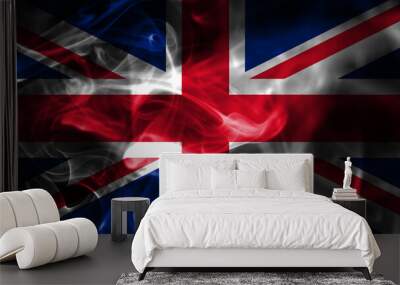 United Kingdom smoke flag, Union Jack flag Wall mural