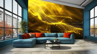 Yellow Technology. Abstract Art Background with Bright and Cool Design Wall mural