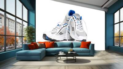 Sport shoes isolated on white Wall mural