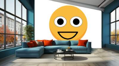  Smiling emoticon. Smiley icon. Cartoon emoji. Vector Wall mural