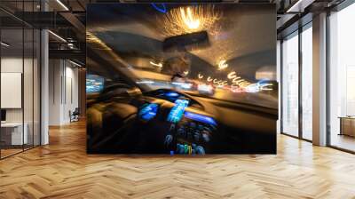 abstract night traffic Wall mural