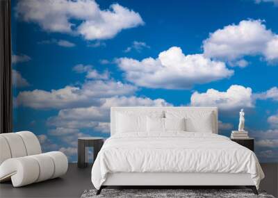 White cumulus clouds Wall mural