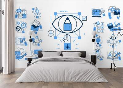 Design and Development  concept illustration set Wall mural