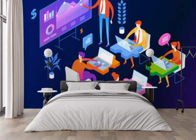 Financial management concept banner Wall mural