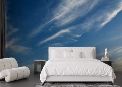 Dramatic sky with clouds. Nature background. Wall mural