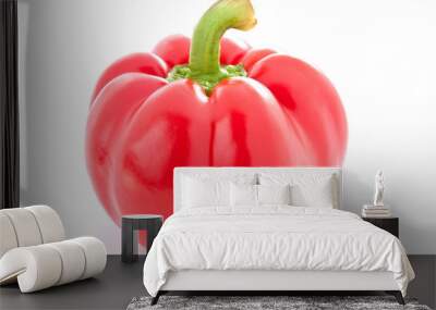 Red paprika on white background. Wall mural