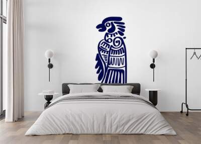 Aztec decorative vector illustration. traditional ethnic ornament Wall mural