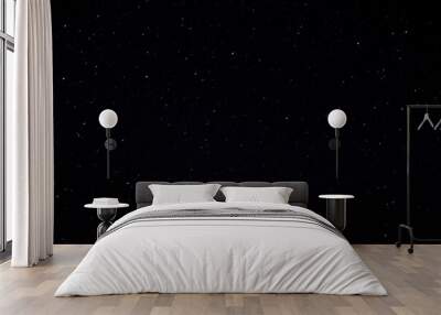 A lot of bright twinkling stars and constellations in the black sky Wall mural