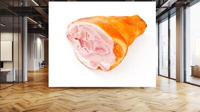 pork leg piece of leg on a light background Wall mural