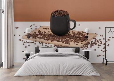 cup with coffee beans Wall mural