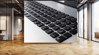 keyboard from the laptop.laptop in open view and its keyboard close up Wall mural