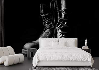 contour of military boots Wall mural