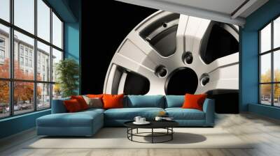 a fragment of the new alloy wheels for the SUV. Auto parts and tuning Wall mural