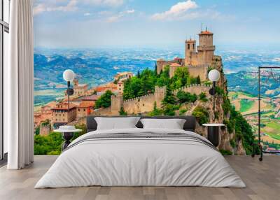 Rocca della Guaita, the most ancient fortress of San Marino, Italy. Wall mural