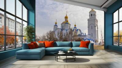 cathedral of christ the saviour at South Ural Russia Wall mural