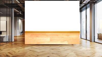 wall of room to add text with a wooden floor Wall mural